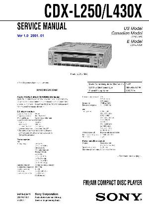Сервисная инструкция Sony CDX-L250, CDX-L430X ― Manual-Shop.ru