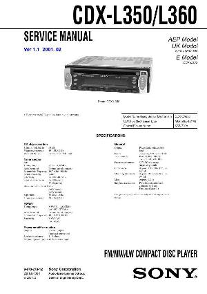 Service manual Sony CDX-L350, CDX-L360 ― Manual-Shop.ru