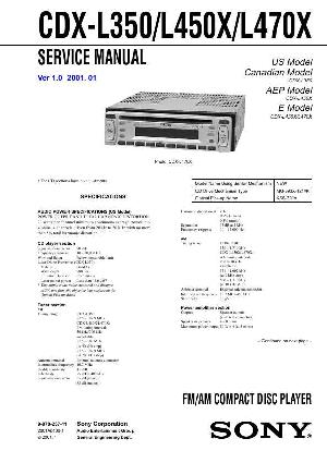 Сервисная инструкция Sony CDX-L350, CDX-L450X, CDX-L470X ― Manual-Shop.ru