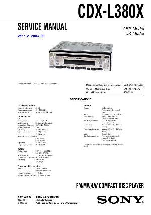 Service manual Sony CDX-L380X ― Manual-Shop.ru