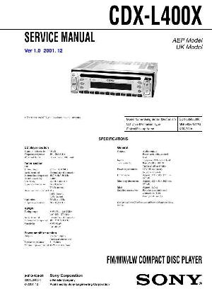 Service manual Sony CDX-L400X ― Manual-Shop.ru