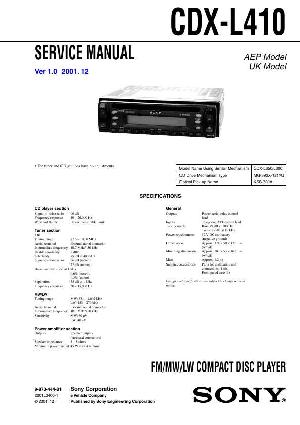 Service manual Sony CDX-L410 ― Manual-Shop.ru