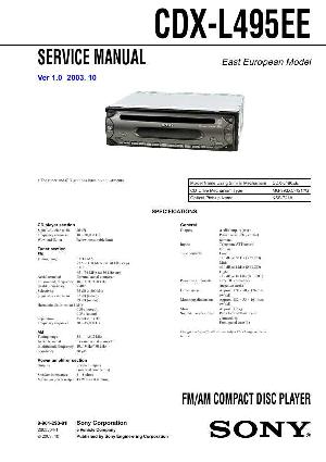 Сервисная инструкция Sony CDX-L495EE ― Manual-Shop.ru