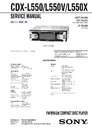 Service manual Sony CDX-L550, CDX-L550V, CDX-L550X ― Manual-Shop.ru