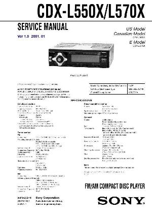 Сервисная инструкция Sony CDX-L550X, CDX-L570X ― Manual-Shop.ru