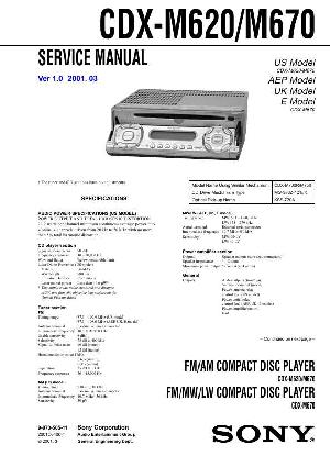 Service manual Sony CDX-M620, CDX-M670 ― Manual-Shop.ru
