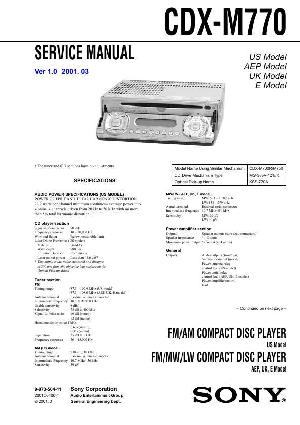 Service manual Sony CDX-M770 ― Manual-Shop.ru
