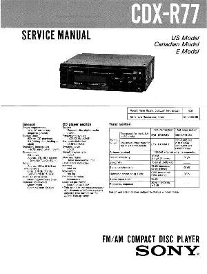 Сервисная инструкция Sony CDX-R77  ― Manual-Shop.ru