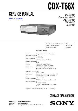 Сервисная инструкция Sony CDX-T68X ― Manual-Shop.ru