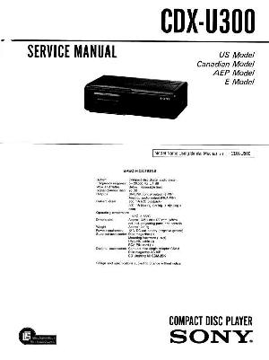 Сервисная инструкция Sony CDX-U300 ― Manual-Shop.ru