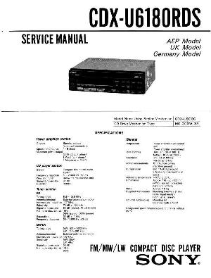 Сервисная инструкция Sony CDX-U6180RDS ― Manual-Shop.ru