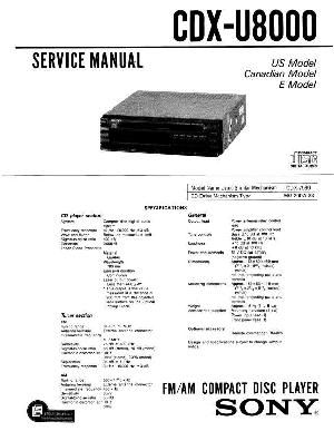Сервисная инструкция Sony CDX-U8000 ― Manual-Shop.ru