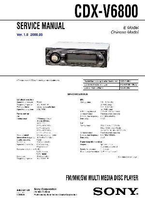 Service manual Sony CDX-V6800 ― Manual-Shop.ru