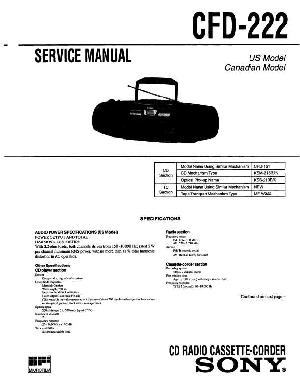 Сервисная инструкция Sony CFD-222 ― Manual-Shop.ru