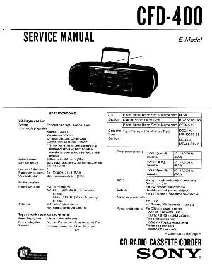Сервисная инструкция Sony CFD-400 ― Manual-Shop.ru