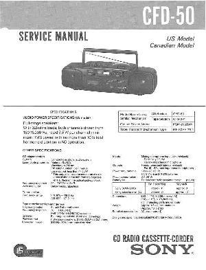 Сервисная инструкция Sony CFD-50 ― Manual-Shop.ru