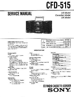 Сервисная инструкция Sony CFD-515 ― Manual-Shop.ru
