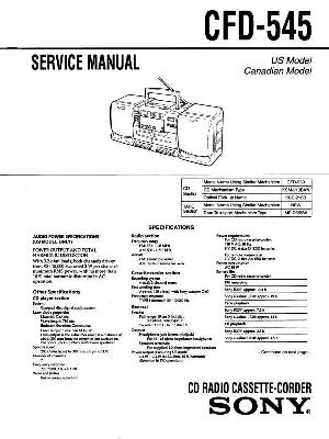 Сервисная инструкция Sony CFD-545 ― Manual-Shop.ru