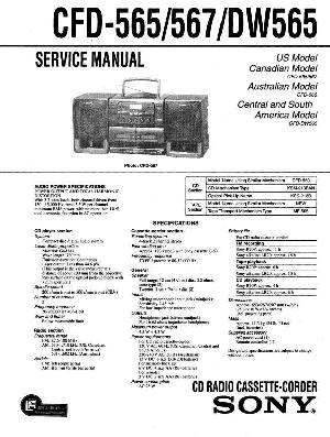 Сервисная инструкция Sony CFD-565, CFD-567, CFD-DW565 ― Manual-Shop.ru
