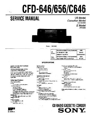 Сервисная инструкция Sony CFD-646, CFD-656, CFD-C646 ― Manual-Shop.ru