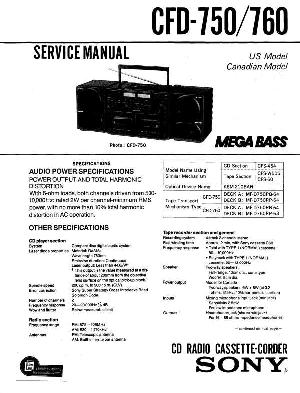 Сервисная инструкция Sony CFD-750, CFD-760 ― Manual-Shop.ru