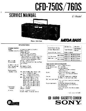 Сервисная инструкция Sony CFD-750S, CFD-760S ― Manual-Shop.ru
