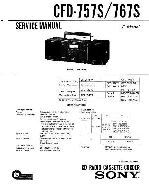 Service manual Sony CFD-757S, CFD-767S ― Manual-Shop.ru