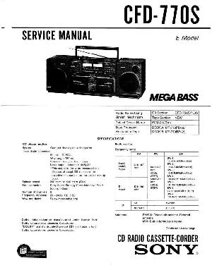 Сервисная инструкция Sony CFD-770S ― Manual-Shop.ru