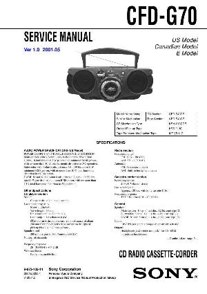Сервисная инструкция Sony CFD-G70 ― Manual-Shop.ru