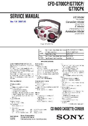 Service manual Sony CFD-G700, CFD-G770 ― Manual-Shop.ru