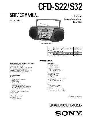 Service manual Sony CFD-S22, CFD-S32 ― Manual-Shop.ru