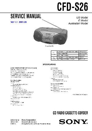 Сервисная инструкция Sony CFD-S26 ― Manual-Shop.ru