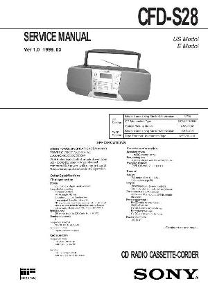 Сервисная инструкция Sony CFD-S28 ― Manual-Shop.ru