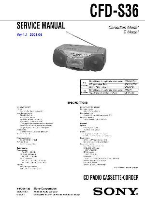 Сервисная инструкция Sony CFD-S36 ― Manual-Shop.ru
