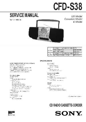 Сервисная инструкция Sony CFD-S38 ― Manual-Shop.ru