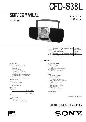 Сервисная инструкция Sony CFD-S38L ― Manual-Shop.ru