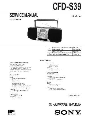 Сервисная инструкция Sony CFD-S39 ― Manual-Shop.ru