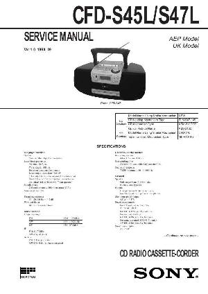 Service manual Sony CFD-S45L, CFD-S47L ― Manual-Shop.ru