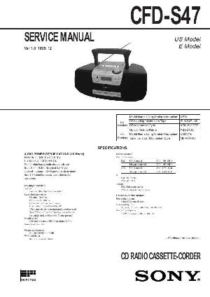Сервисная инструкция Sony CFD-S47 ― Manual-Shop.ru