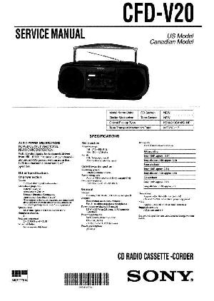 Сервисная инструкция Sony CFD-V20 ― Manual-Shop.ru