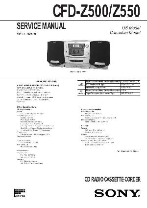 Сервисная инструкция Sony CFD-Z500, CFD-Z550 ― Manual-Shop.ru