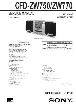 Сервисная инструкция Sony CFD-ZW750, CFD-ZW770 ― Manual-Shop.ru