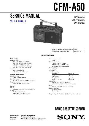 Сервисная инструкция Sony CFM-A50 ― Manual-Shop.ru