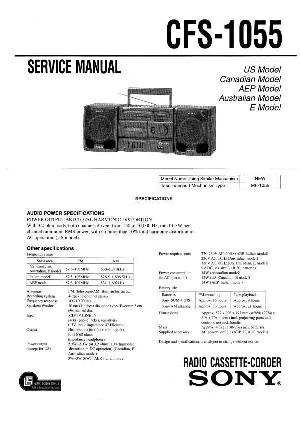 Сервисная инструкция Sony CFS-1055 ― Manual-Shop.ru