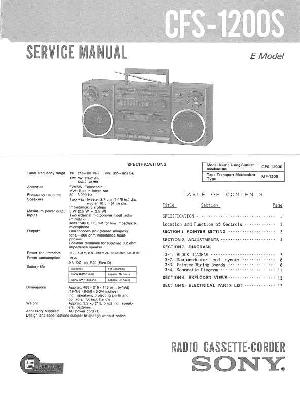 Сервисная инструкция Sony CFS-1200S ― Manual-Shop.ru