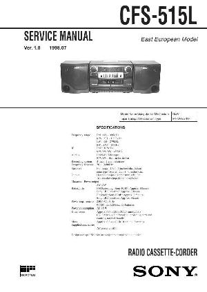Сервисная инструкция Sony CFS-515L ― Manual-Shop.ru