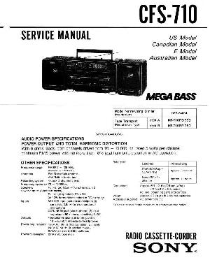 Сервисная инструкция Sony CFS-710 ― Manual-Shop.ru