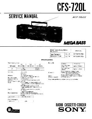 Service manual Sony CFS-720L ― Manual-Shop.ru