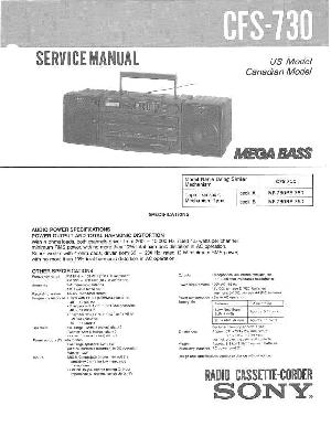 Service manual Sony CFS-730 ― Manual-Shop.ru