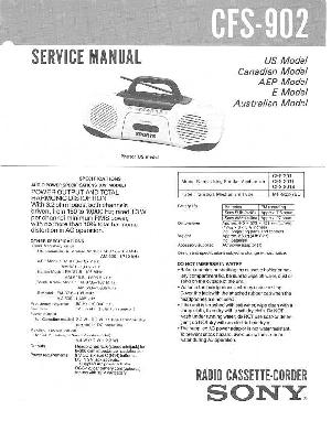 Сервисная инструкция Sony CFS-902  ― Manual-Shop.ru